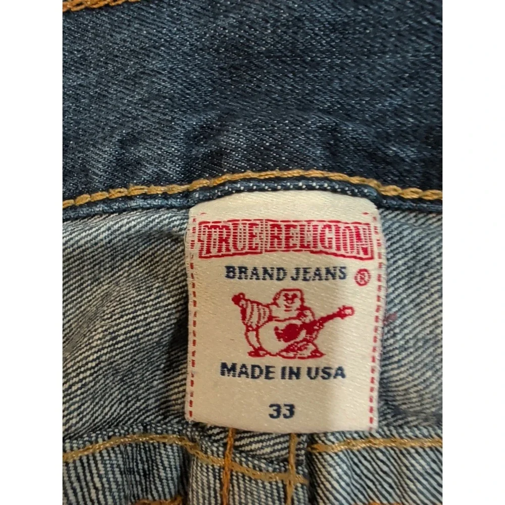 Vtg Y2K True Religion Billy Jeans Mens 33 Made in USA Straight Flap Pocket Denim